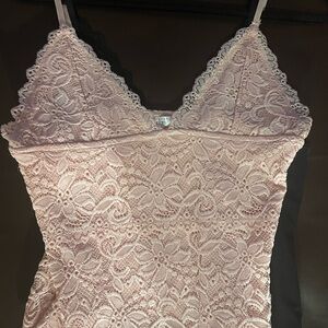 Lace Trim Pink Camisole